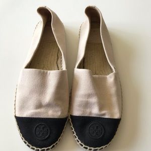 Tory Burch Colorblock Cap-Toe Espadrille Flat
